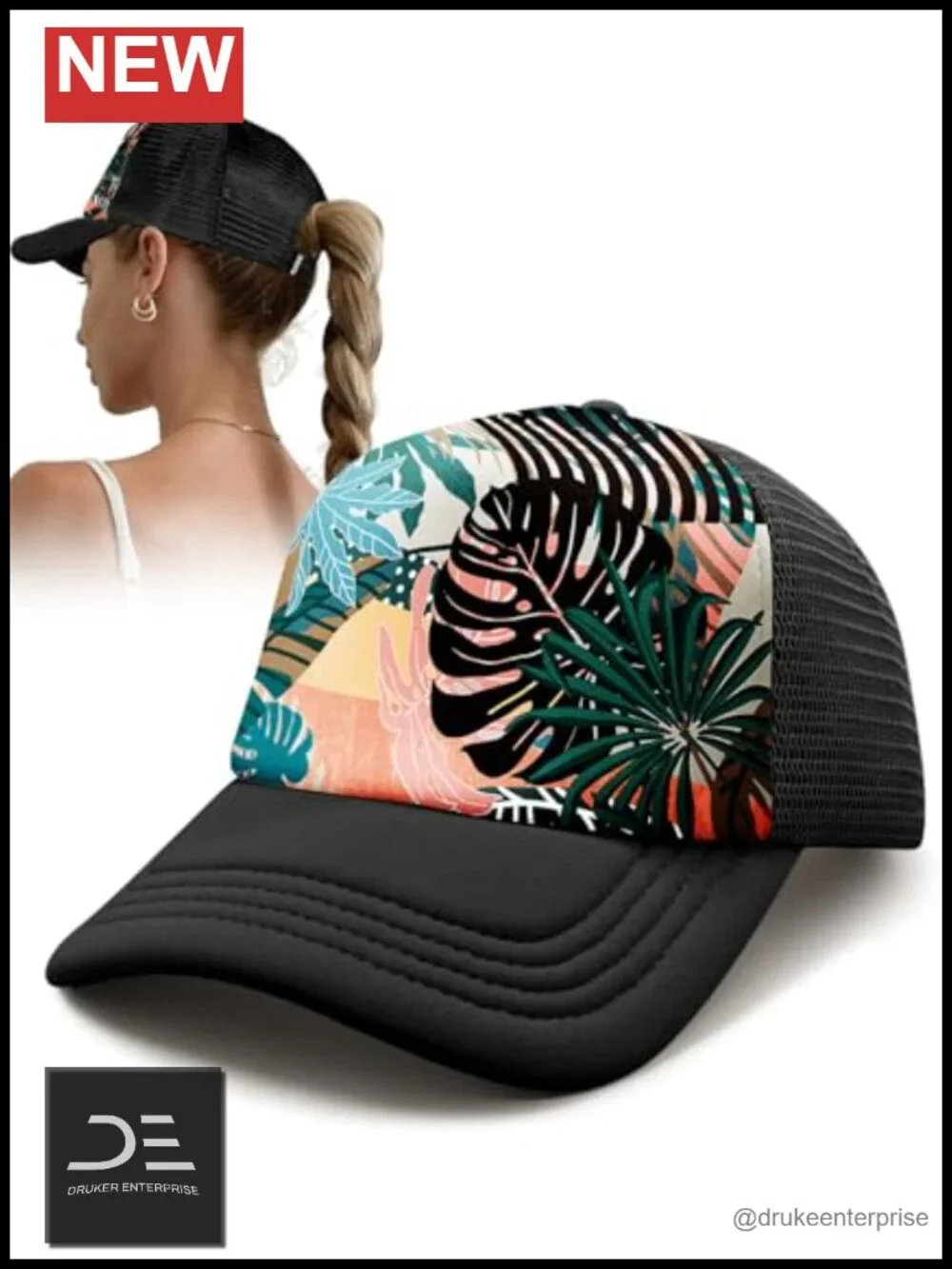 Trucker Hat Adjustable Snapback Baseball Cap Summer Sun Protection